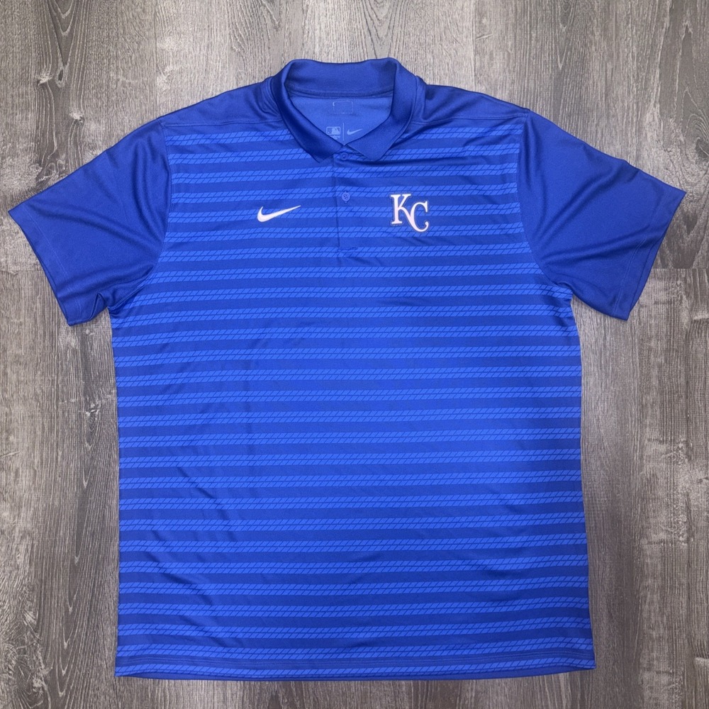 Kansas City Royals Nike Authentic Collection Victory Dri-FIT Polo Shirt Mens XL